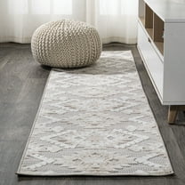JONATHAN Y SOUTH BEACH 2 x 10 Runner Rug, Sumak Pile Neutral Diamond Kilim - Beige/Gray, SBH107A-210