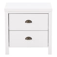 thumbnail image 4 of CorLiving Boston Contemporary Engineered Wood Bedroom Adult Nightstand with Two Drawers, White, 4 of 14