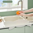 thumbnail image 4 of Kitchen Bathroom Baffle Sink Splash Guard Tool Portable Water Splashproof Gray Water Droplets, 4 of 8