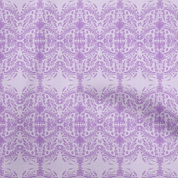oneOone Velvet Violet Fabric Asian Block Print Traditional Motif Craft Projects Decor Fabric Printed By The Yard 58 Inch Wide