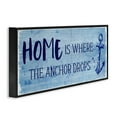 thumbnail image 2 of Stupell Industries Home Is Where Anchor Drops Nautical Beach Phrase Graphic Art Black Framed Art Print Wall Art, Design by Susan Jill, 2 of 5