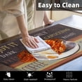 thumbnail image 4 of Coffee Anti-Fatigue Kitchen Rug Set of 2 Cafe Brown Retro Farmhouse Vintage Cushioned Kitchen Floor Standing Mat Waterproof Non-Slip Kitchen Mat and Rugs PVC Ergonomic Comfort Foam Rug, 4 of 6
