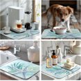 thumbnail image 7 of Summer Coastal Dish Drying Mat for Kitchen Counter Nautical Beach Starfish Coral Dish Drying Pad Ocean Teal Blue Dish Mat Absorbent Microfiber Dishes Drainer Mats 16"x18", 7 of 7