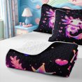 thumbnail image 4 of Manfei Sea Animal Axolotl Quilt Full,Aquatic Amphibian Print Full Bedspread Sets,3 Pieces,1 Coverlet and 2 Pillowcases, 4 of 7