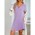 thumbnail image 4 of Avidlove Womens Nightgown Button Down Pajama Dress Sexy Ladies Sleepwear Maternity Night Shirts, 4 of 5