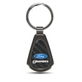 thumbnail image 1 of Ford F-250 Real Black Carbon Fiber Gunmetal Black Metal Teardrop Key Chain, 1 of 6