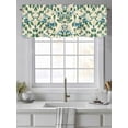thumbnail image 4 of Green Blue Spring Floral Curtain Valances for Windows, Watercolor Flower Summer Kitchen Valance Window Treatment, Light Filtering Block Curtains for Bathroom/Bedroom/Living Room 42'' x 18'', 4 of 9