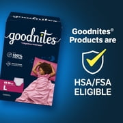 Goodnites Girls Nighttime Bedwetting Underwear, L (68-95 lbs), 34 Count (Select for More)