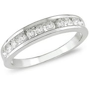 1/2 Carat T.W. Channel-Set Diamond Semi-Eternity Ring in 10kt White Gold