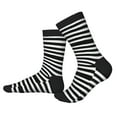 thumbnail image 2 of Rocae Black And White Stripes for Adult Socks Casual Athletic Stretchy Loose Socks for Women Men Non-Slip Middle Tube Socks, 2 of 7