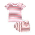 thumbnail image 3 of Kids Clothes Boys Baby 2PCS Shorts Set Children's Spring Summer Cotton Striped Prints Short Sleeve Sports 1t 2t 3t 4t 5t 6t Shirt Tops And 2-Piece, 3 of 3