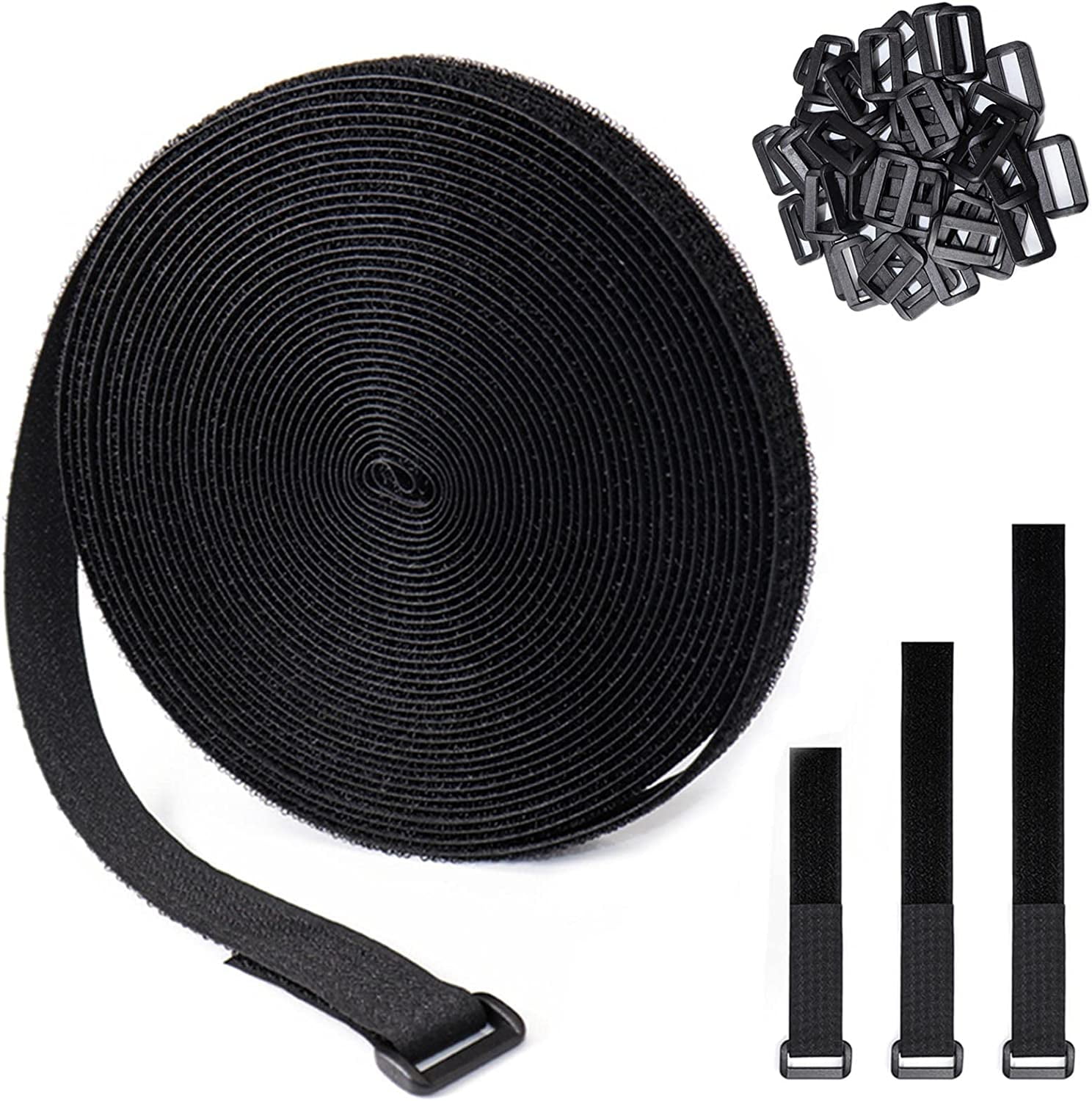 30 m Velcro Strap with 150 Buckles, Velcro Fastening Band, Wide Cable ...