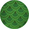thumbnail image 1 of Ahgly Company Machine Washable Indoor Round Transitional Deep Emerald Green Area Rugs, 8' Round, 1 of 7