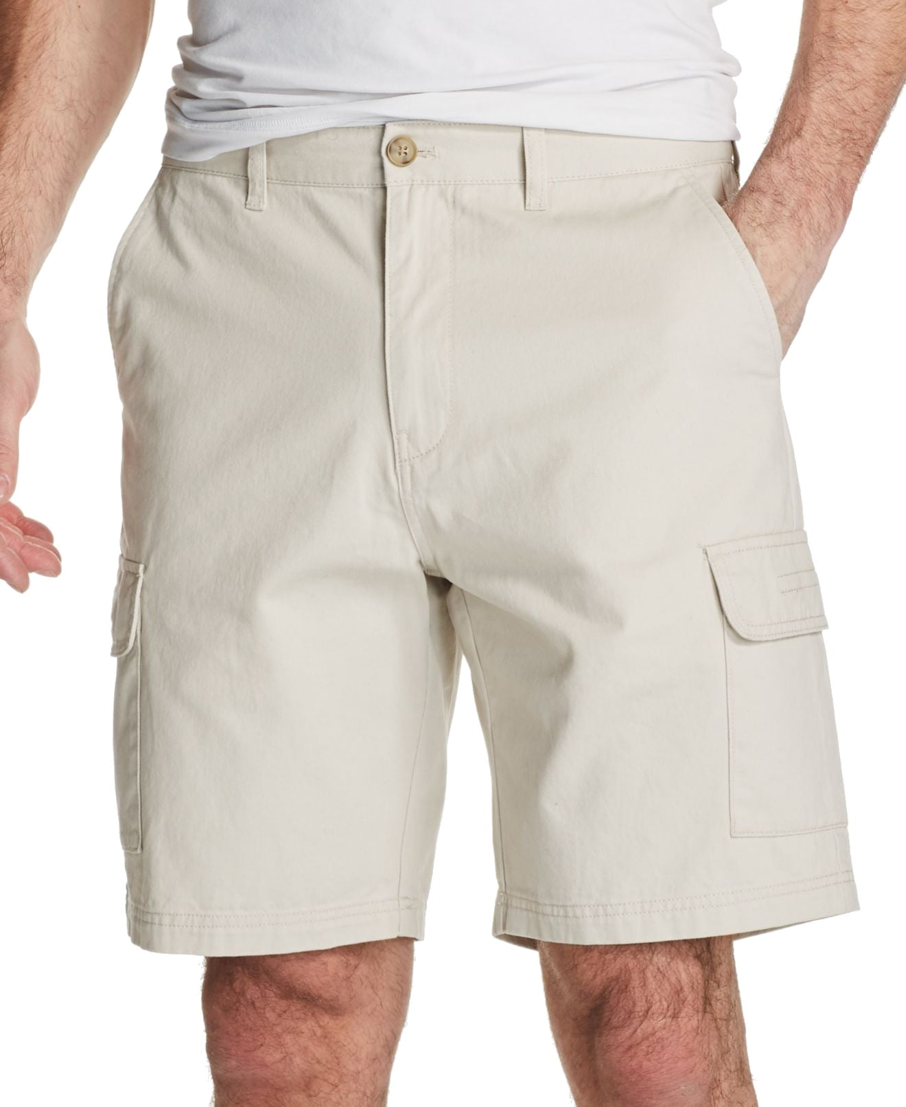 Weatherproof Shorts - Mens Stone Flat Front Zip-Fly Cargo Shorts 34 - Walmart.com - Walmart.com