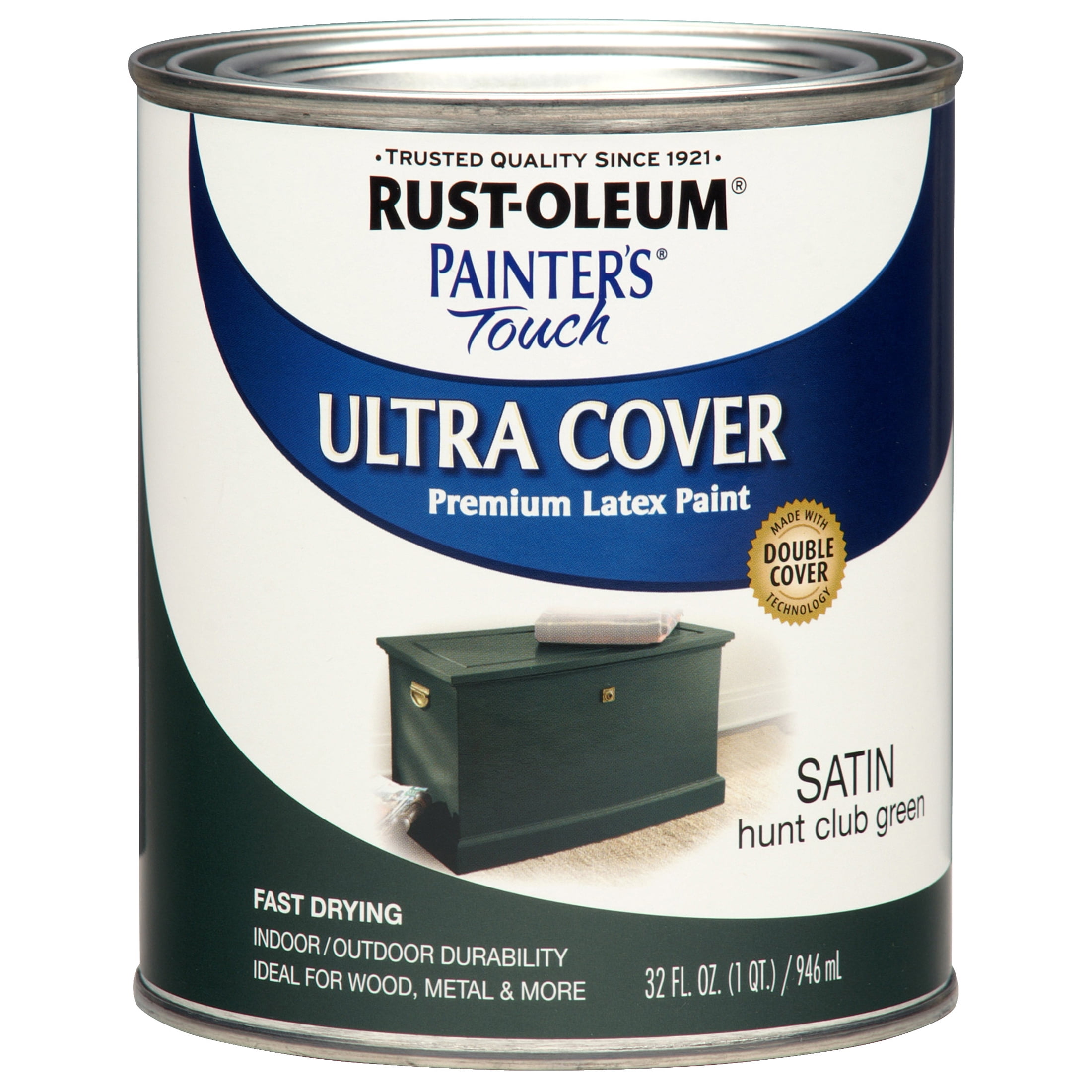 Hunt Club Green, Rust-Oleum Painter's Touch Ultra Cover Satin, Quart, 2 Pack