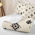 thumbnail image 4 of jejeloiu Aztec Bull Skull Western Twin Quilt Set Kids,Tribal Desert Print Twin Coverlet Set For Boy,2pcs, 4 of 7