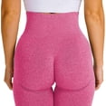 thumbnail image 3 of Leggings sin costuras para mujer Cintura alta Contorno de sonrisa Entrenamiento Pantalones de yoga Levantamiento de glúteos Medias de control de barriga Adepaton LRWJ019-21, 3 of 3