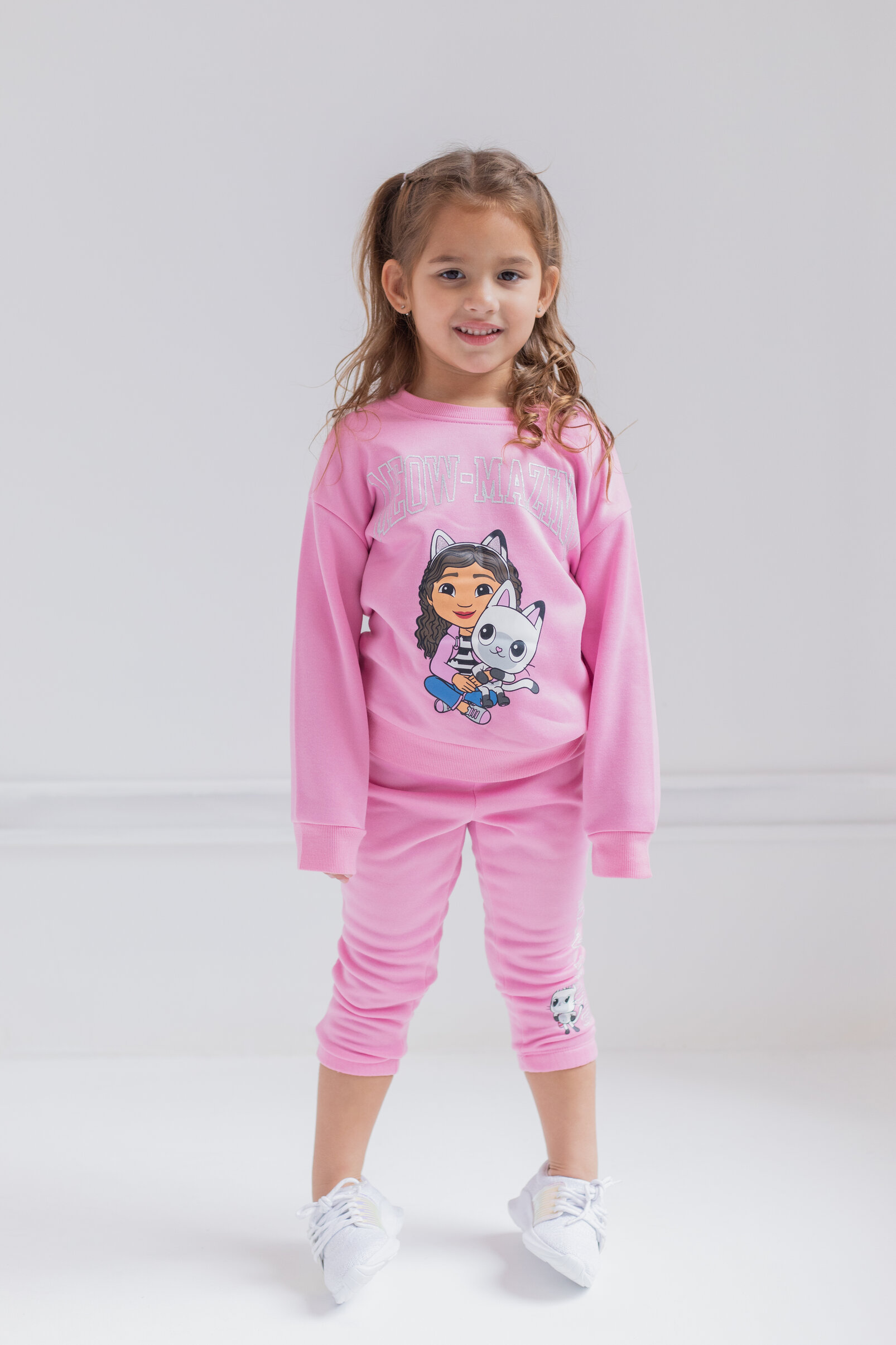 Dreamworks Gabby's Dollhouse Pandy Paws Little Girls Fleece Sweatshirt ...