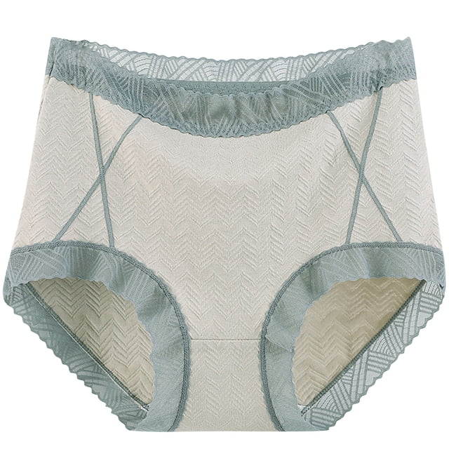 Rbaofujie Culottes d'Été pour Femmes, Grandes, Unies, en Dentelle, Taille Haute, Strings pour Femmes, Culottes Menstruelles pour Femmes