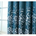 thumbnail image 3 of Amidoudou 1 Pair European Double Layer Curtains for Living Room Bedroom Blackout Curtains Luxury Flower Embroidered Curtains with Valance (Blue,54x96 Inch), 3 of 4