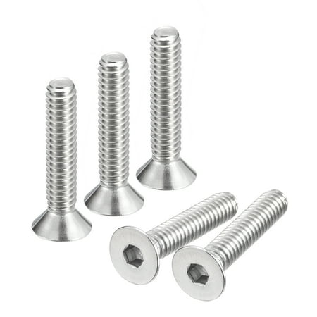 

1/4-20x1-1/4 Flat Head Socket Cap Screws 304 Stainless Steel Hex Socket Drive Fasteners Bolts 25Pack