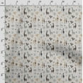 thumbnail image 3 of Soimoi Llama Alpaca Print, Silk Fabric, Decor Sewing Fabric by The Yard 42 Inch Wide,Decorative Fabric for Shirts Suits Ties, Brown & Beige, 3 of 5