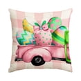 thumbnail image 3 of LHNFt Spring Easter Pillow Covers 18x18 Inch, Cute Bunny Rabbit Floral Easter Decorations Watercolor Pink Flower Butterfly Decorative Throw Pillow Cases Outdoor Farmhouse Decor for Sofa Couch Bed, 3 of 7