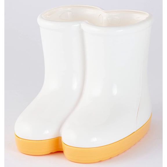 Decorative Plastic Little Boot Vase Flower for Party or Home Decor Bottle Vase (White)