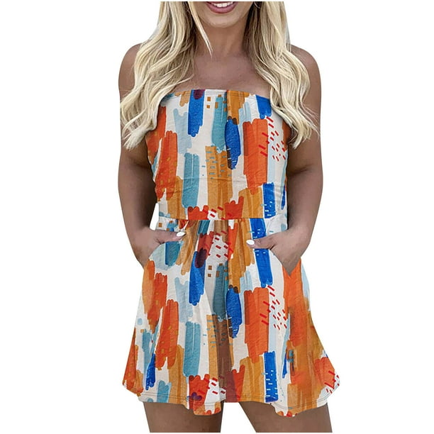 Mono sin mangas con parte superior de tubo informal de verano para