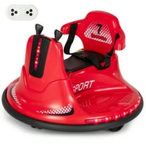 Costway 12V Bumper Car for Kids Toddlers Electric Ride On Car Vehicle with 360° Spin Red