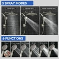 thumbnail image 4 of Ophanie 12 Inch Coverage High Pressure Rain Shower Head Combo with Extension Arm - Wide Rainfall & 5 Modes Handheld Showerhead, Dual Anti-Clog Nozzles for Ultimate Shower Experience, Brushed Nicke, 4 of 10