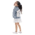 thumbnail image 2 of Hello Kitty Toddler Girl Denim Jacket with Back Graphic and Crochet Lace, Sizes 12M-5T, 2 of 28