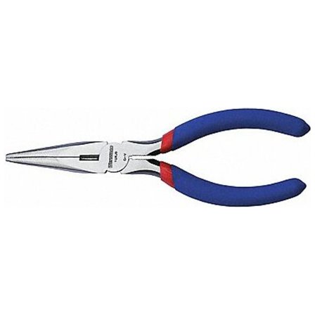 Westward 6 in Long Nose Plier,Side Cutter Dipped Handle 1UKJ9