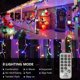thumbnail image 3 of 400 luces de cortina LED 10M luces de cadena con control remoto IP44 a prueba de agua 8 modos de iluminación luces de hadas para la decoración de la ventana del patio del banquete de boda de Navidad esquí esquí Gafas de esquí, 3 of 5