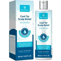 RoyceDerm Coal Tar Dandruff Shampoo: Extra Strength 2% Coal Tar Extract Medicated Gel for Rapid Scalp Hair Relief targets dandruff, psoriasis, and seborrheic dermatitis, Hydrating & Natural Fragrance