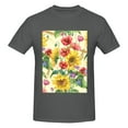 thumbnail image 4 of Bingfone Sunflower Cornflower Poppy Men'S Loose Fit Short-Sleeve Pocket T-Shirt, 4 of 7