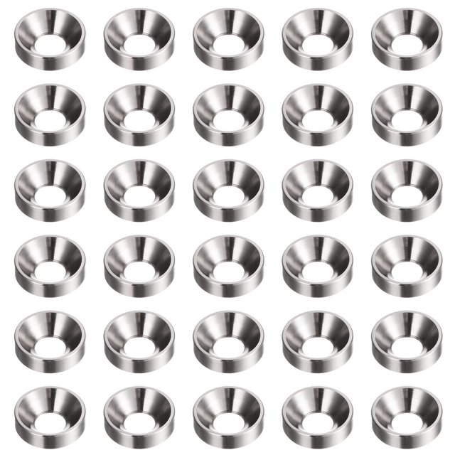 Unique Bargains Lot de 30 Rondelles à Encastrer M5 en Alliage d'Aluminium Anodisé, Gris