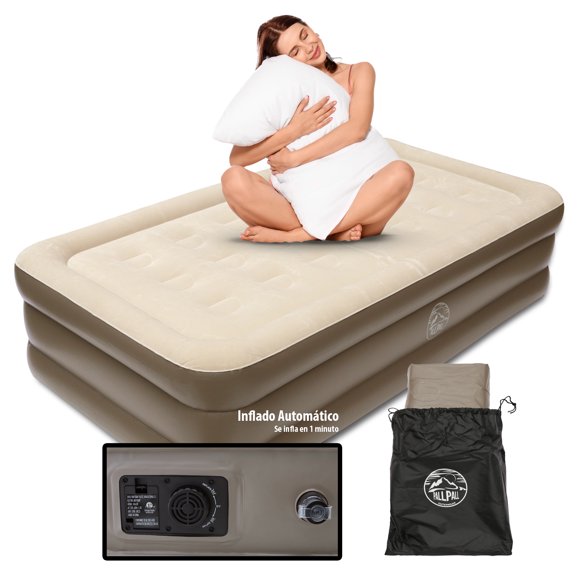 Colchón Inflable Individual Bomba De Aire Eléctrica Pallpall