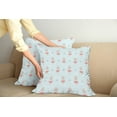 thumbnail image 2 of Ambesonne Marine Throw Pillow Cover 2 Pack, Bunnies on Oceanic Stripes, 18", Pale Blue Coral, 2 of 5