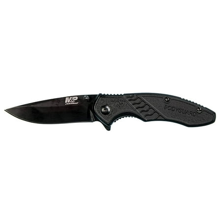 Smith & Wesson M&P Bodyguard 6.5in Stainless Steel Folding Knife with 2.75in Clip Point Blade and Nylon Handle for Outdoor Tactical Survival and.., By Smith