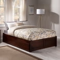 thumbnail image 3 of AFI Concord Full Solid Wood Platform Bed with Footboard & Twin Trundle, Walnut, 3 of 8