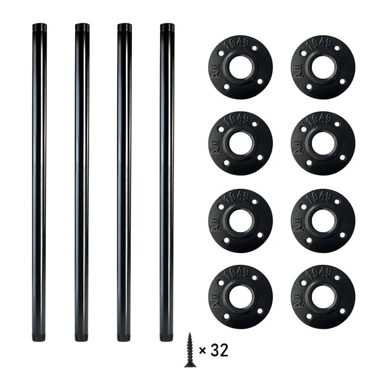 Standing Desk Legs 30 Inch Adjustable Metal Table Legs - Black Square ...