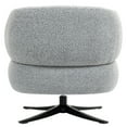 thumbnail image 4 of Cuddle Style Leisure Swivel Sofa Chair 360 Degree Rotating, Compact Single Seat for Balcony Study Living Room, Antique Grey, 4 of 7