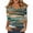 Green, variant on Women's T Shirt Print 3/4 Sleeve Daily Weekend Fashion Basic V- Neck Regular Top Green M