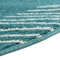 thumbnail image 6 of Unique Loom Kai Collection Area Rug - Warrior (4' Round Turquoise/Ivory), 6 of 7