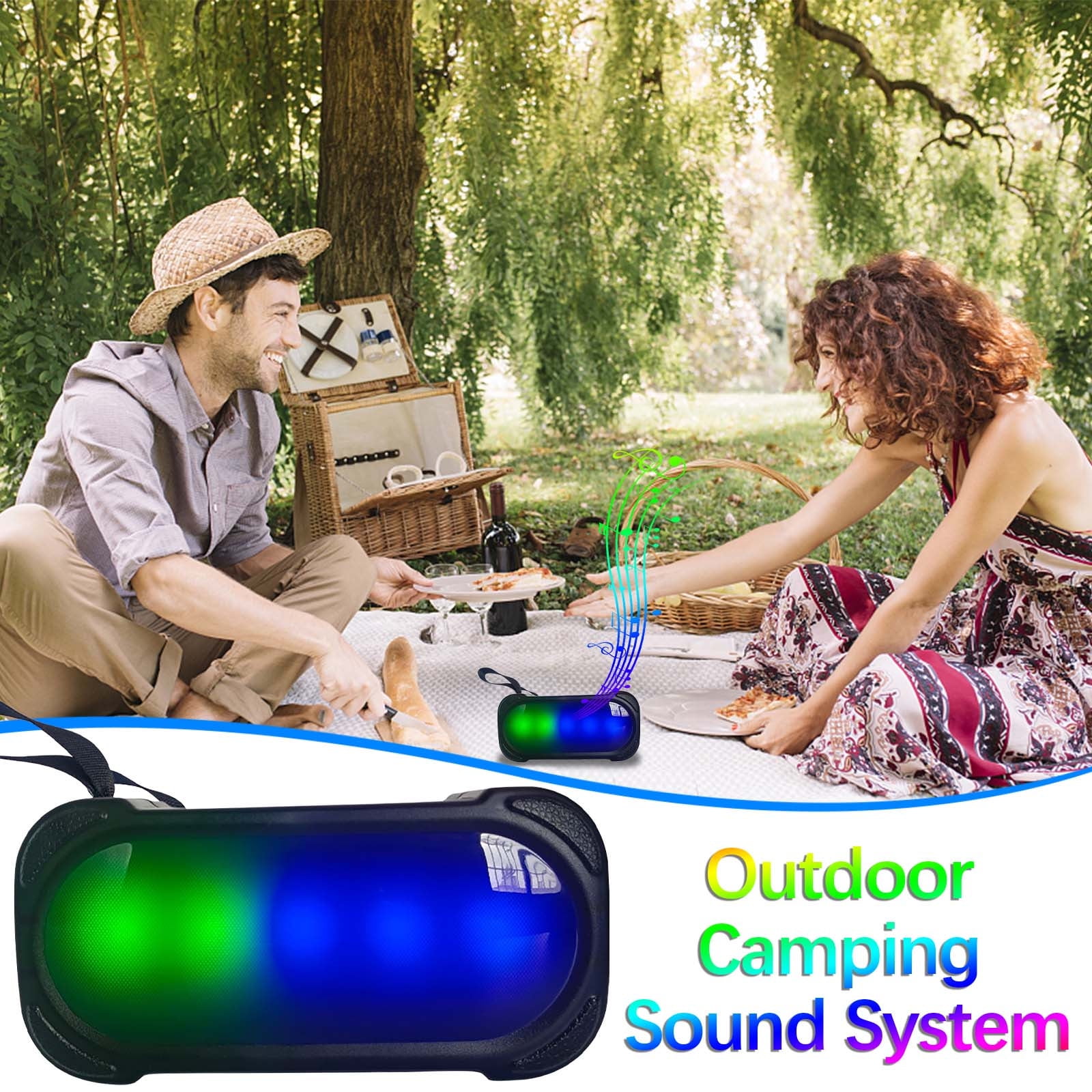 PEONAVET A Sound System A Sound System Haut-Parleur Bluetooth Portable de Bureau Extérieur Camping Ordinateur Caisson de Basses Haut Volume Haut-Parleur Bluetooth Petit Haut-Parleur