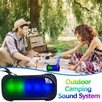 Portable Bluetooth Speaker, 5.0, 500mAh Battery, 6H Playback, AUX/USB/TF Modes, Stereo Sound, Outdoor/Camping