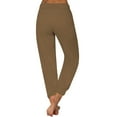 thumbnail image 2 of Clearance & Promo, Women's Sweatpants, Loose Soft Drawstring Yoga Pants with Pockets, Comfortable Workout Causal Trousers for Travel, Lounge, or Relaxed Daily Fashion | Sopatenor, Khaki S, 2 of 9