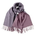 thumbnail image 2 of Alkepwun Scarf with Tassel Double Sided Warm Wraps Scarves Solid Ladies Shawl Thickened Soft Knitted Scarf for Fall Winter, 2 of 4