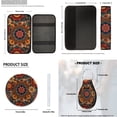thumbnail image 7 of KUIFORTI Blooming Flower Car Seat Covers 14 Pieces with Auto Center Console Armrest Pad Steering Wheel Cover Seat Belt Pads Car Headrest Covers Washable for Cars SUV Sedans, 7 of 7